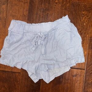 April Kiss Size Large Sky Blue High Waist Women's Shorts